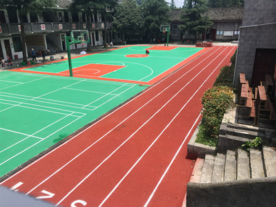 湘西鳳凰縣培民學校硅Pu籃球場 湘西鳳凰縣培民學校硅Pu籃球場